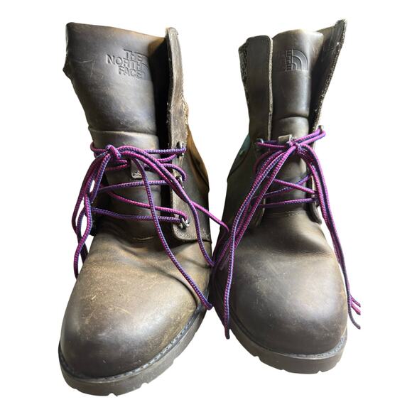 The North Face Ballard Fold Down Wool Boots, Leather Winter Hiking, Women's 10 - Picture 3 of 7